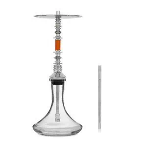 Cachimba VZ Hookah Custom V3 de 57 cm con módulo central de fibra de carbono y anillas en rombo