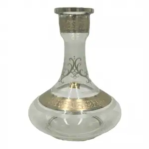 Base Egermann Nuwas Platinum 26 cm de cristal de Bohemia con detalles en platino
