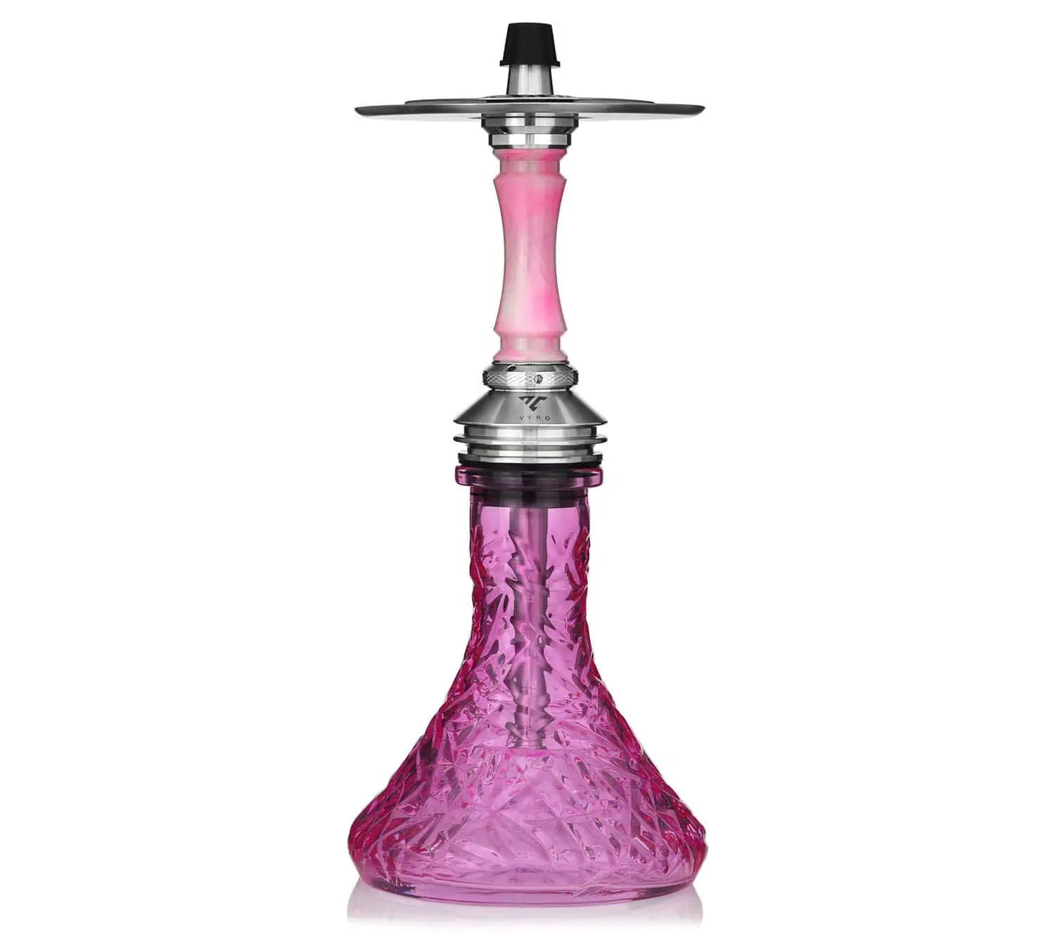 Cachimba Vyro Spectre AEON de 41 cm en acero V2A con 17 purgas intercambiables pink