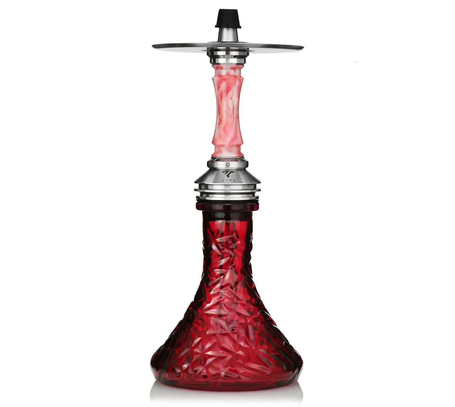 Cachimba Vyro Spectre AEON de 41 cm en acero V2A con 17 purgas intercambiables red