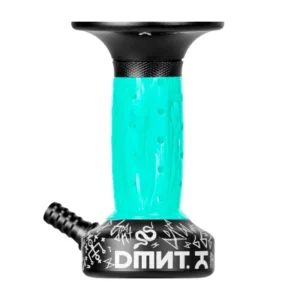 Cachimba DMNT Alkimia mini española de 37 cm con diseño de la era vikinga, acero inoxidable, mástil de resina de colores llamativos, recogemelazas integrado y maletín de transporte en The Good Shisha