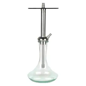 Cachimba Fumant Tapa fabricada en acero inoxidable de primera calidad de 65 cm con cámara tradicional cerrada, tiro abierto, purga en forma de X hipnotizante, tubo de inmersión con difusor desmontable y base rusa ovni en The Good Shisha