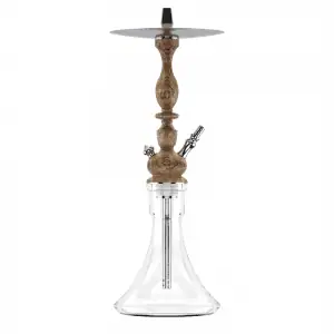 Cachimba MIG Tradi Wood de madera tratada con mástil de acero V2A y base de pirámide