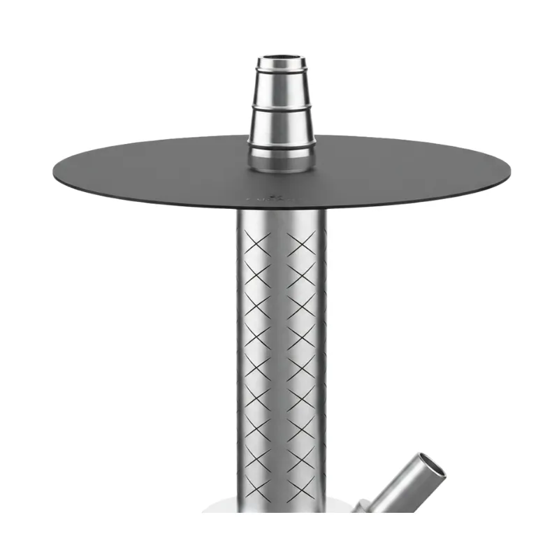 Cachimba Fumant Tapa Mini fabricada en acero inoxidable de primera calidad de 45 cm con cámara tradicional cerrada, tiro abierto, purga en forma de X hipnotizante, tubo de inmersión con difusor desmontable y base rusa ovni en The Good Shisha