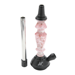 Cachimba Helium Nebula Mini española de 40 cm en acero inoxidable y aluminio con purga vertical efecto V y mochila de transporte