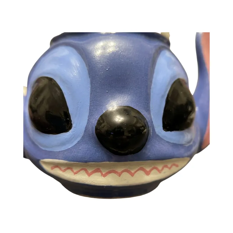 Cazoleta de barro Helium Stitch de barro blanco pintada a mano