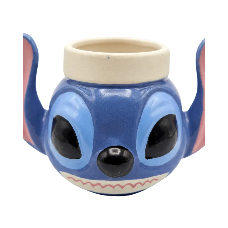 Cazoleta de barro Helium Stitch de barro blanco pintada a mano