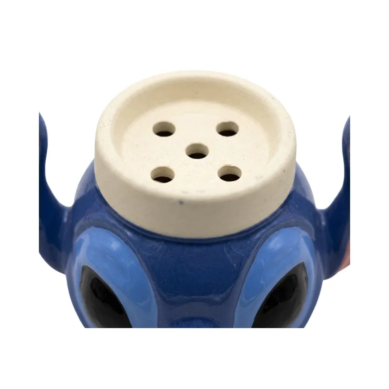 Cazoleta de barro Helium Stitch de barro blanco pintada a mano