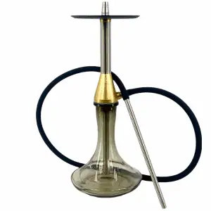 Cachimba Midas Hookah Foggy de acero inoxidable con purga a presión por el mástil