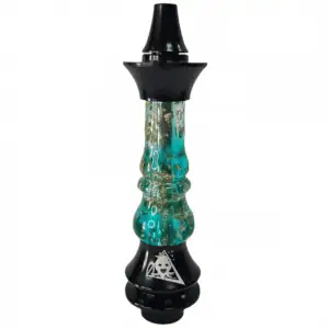 Cachimba Nayb Hookah Baby mini brasileña en acero inoxidable con mástil de resina epoxy artesanal