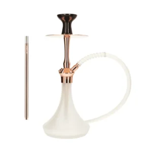 Pack cachimba El Badia C5 V2 en aluminio anodizado y acero inoxidable con base de cristal grueso, manguera de silicona, cazoleta TGS Nilo, gestor Provost, papel aluminio, punzón y carbón en The Good Shisha
