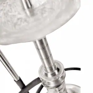 Cachimba Tempus Sceptre griega de acero inoxidable con purga por las grecas