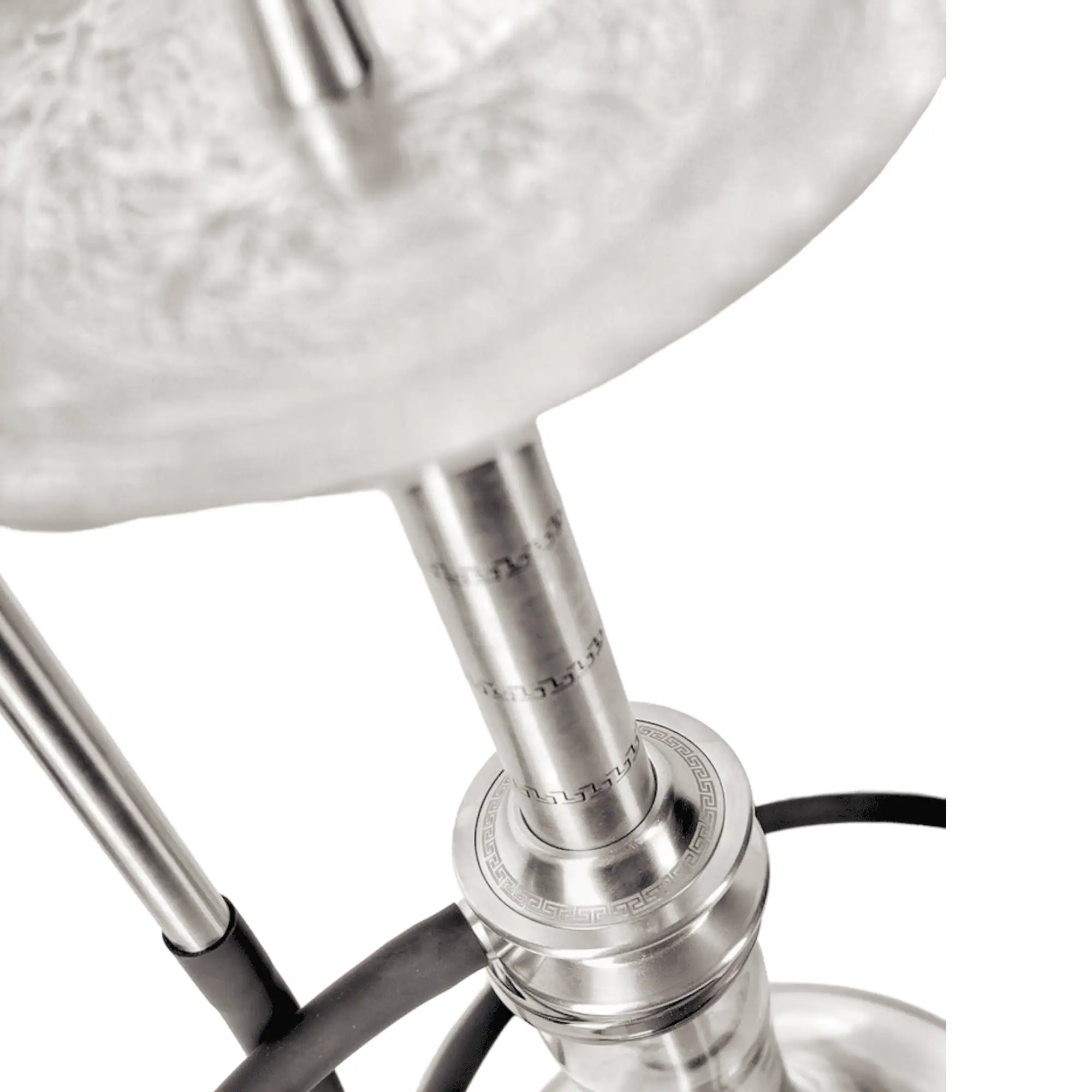 Cachimba Tempus Sceptre griega de acero inoxidable con purga por las grecas