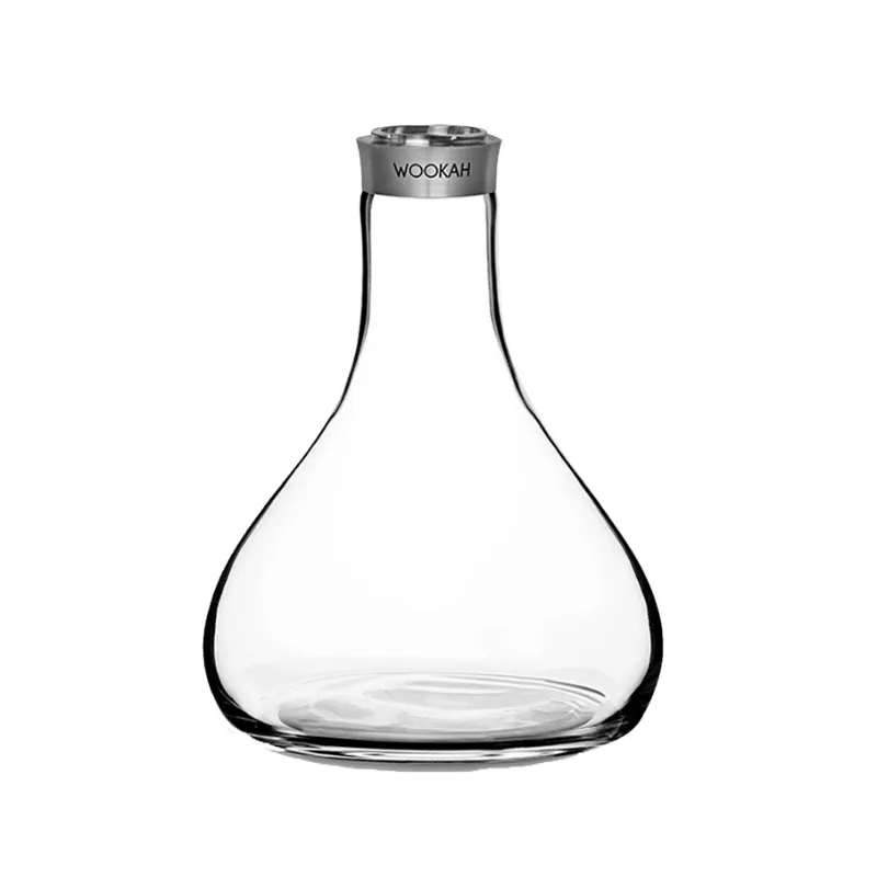 Cachimba Wookah Mini Oak 2.0 de 41 cm en madera de roble con base de cristal soplada a mano base