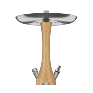 Cachimba Wookah Mini Oak 2.0 de 41 cm en madera de roble con base de cristal soplada a mano mastil