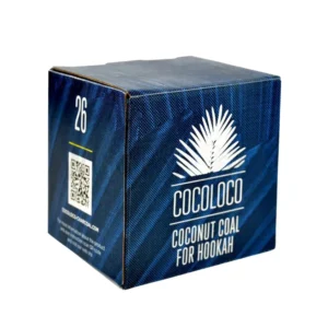 Caja 20 kilos Cocoloco 26mm de carbón natural premium de cáscara de coco indonesio en formato cubo 26x26 mm sin aditivos químicos en The Good Shisha