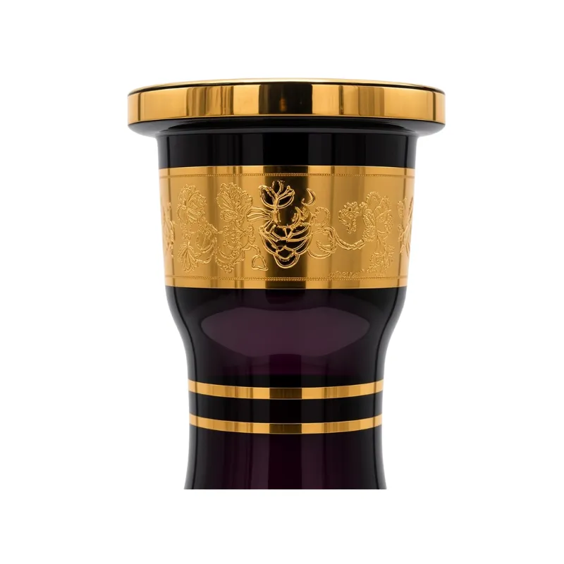 Base Egermann Jataka Purple de 30 cm en cristal de Bohemia morado