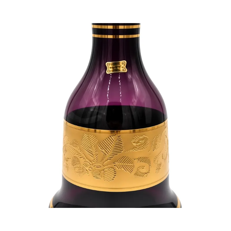 Base Egermann Jataka Purple de 30 cm en cristal de Bohemia morado