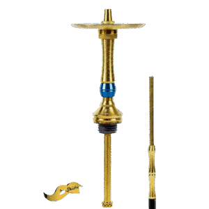 Cachimba Mr Shisha Valhalla en acero V2A con doble plato grabado y 3 purgas