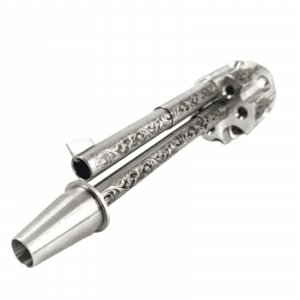 Cachimba Shi Carver Revolver rusa imitación perfecta de un revólver fabricada en acero AISI 304 con cámara tipo tambor y grabado láser