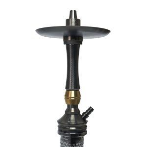 Mr Shisha Valhalla Limited Edition Andalushisha en acero V2A con grabados vikingos negro y dorado MÁSTIL
