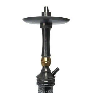 Mr Shisha Valhalla Limited Edition Andalushisha en acero V2A con grabados vikingos negro y dorado MÁSTIL
