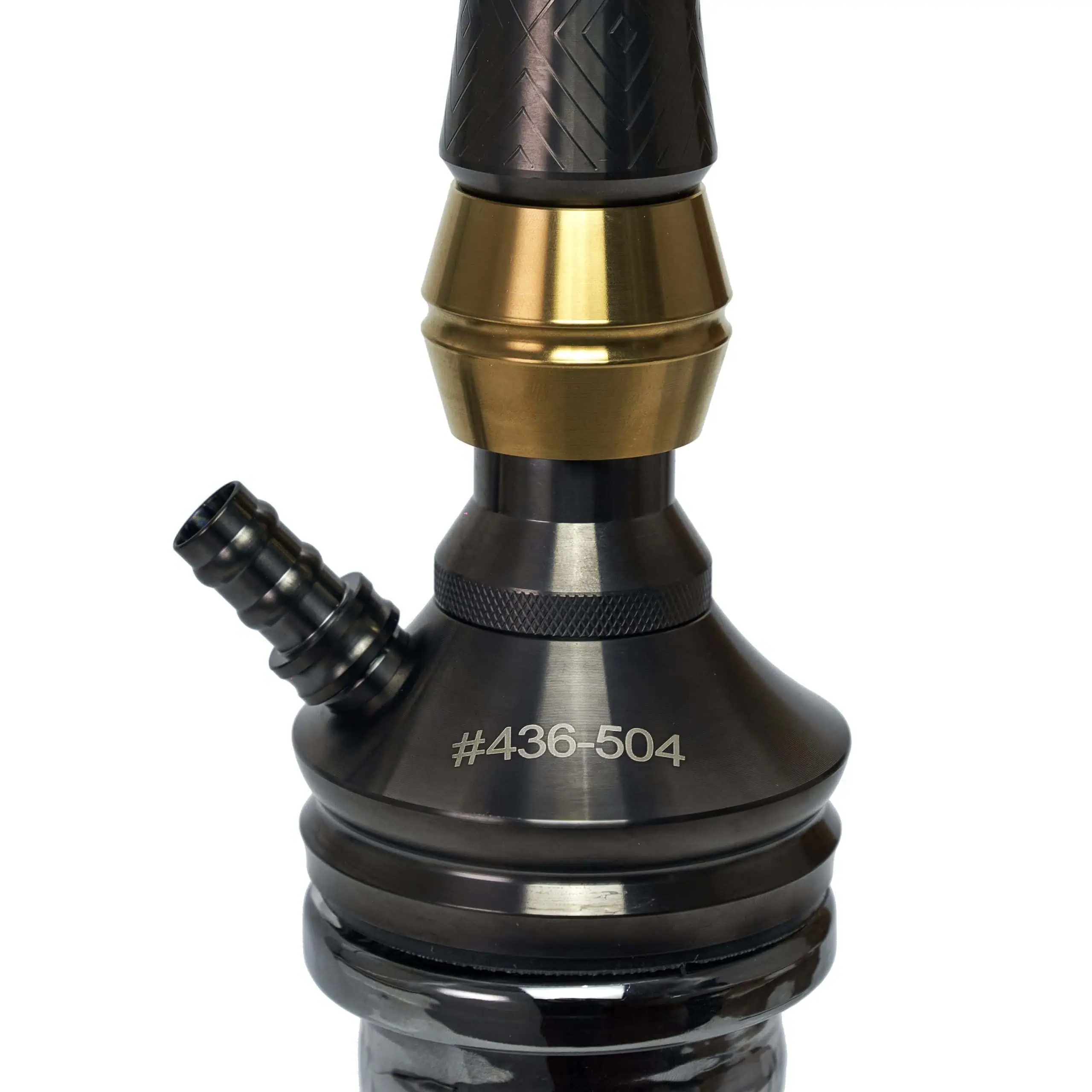 Mr Shisha Valhalla Limited Edition Andalushisha en acero V2A con grabados vikingos negro y dorado CAMARA