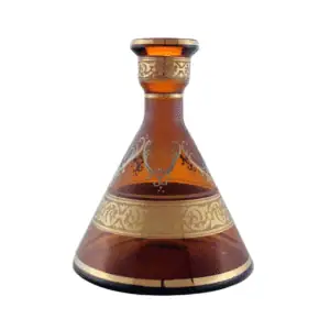 Base El Nefes Khurafa 25 cm fabricada en cristal de bohemia con grabados y detalles en latón