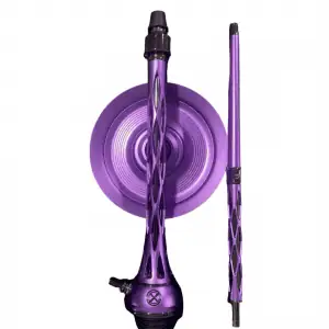 Cachimba Blade Hookah One M Purple rusa en color morado con plato ajustable a presión y purga 360°