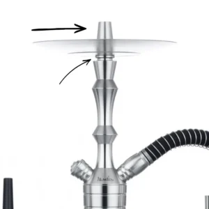 Conector plato Aladin MVP en acero inoxidable para cachimba