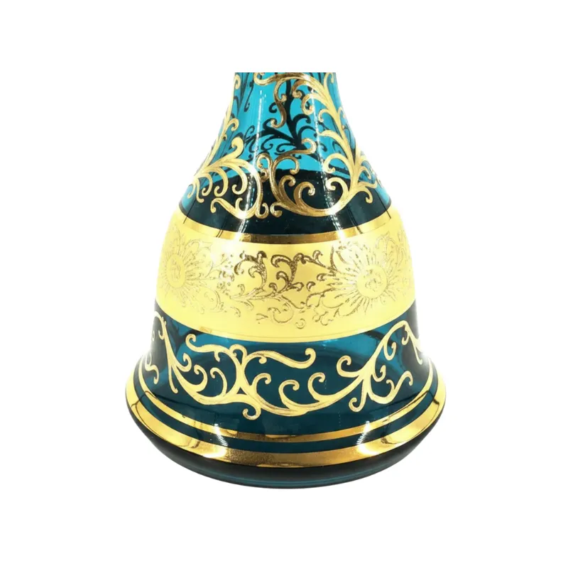 Base BJ Bohemian Yunan Blue Smoke de cristal de bohemia de 30 cm