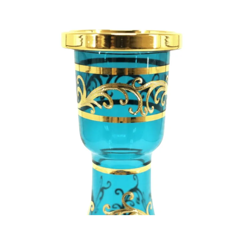 Base BJ Bohemian Yunan Blue Smoke de cristal de bohemia de 30 cm