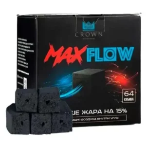 Carbón Crown Max Flow 26mm con diseño perforado y orificio central para cachimba