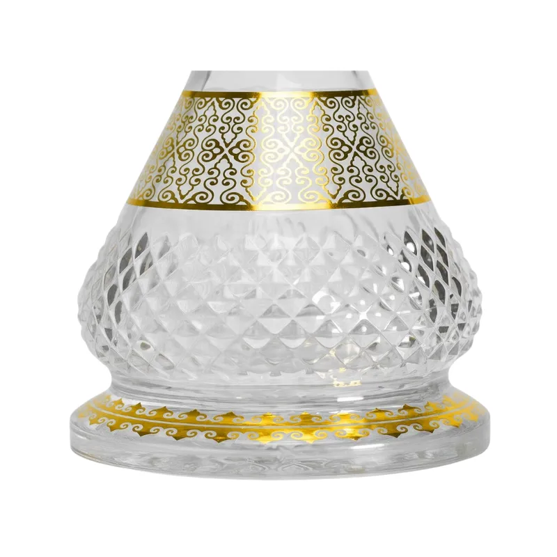 Base rusa mini tallada Midas de Mr Shisha en cristal soplado
