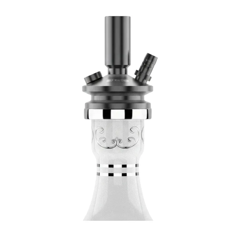 Cachimba MIG Air Force L Black Steel de acero inoxidable V2A con base de cristal de bohemia