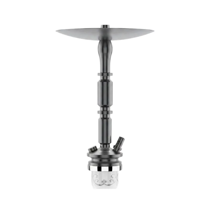 Cachimba MIG Air Force L Black Steel de acero inoxidable V2A con base de cristal de bohemia