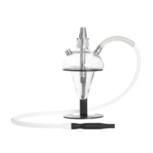 Pack cachimba Oduman N5 Junior en cristal soplado con diseño en forma de medusa, soporte metálico, acero inoxidable, hornillo eléctrico, cazoleta TGS Nilo, gestor Coldprov y carbón en The Good Shisha