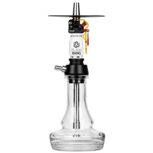 Cachimba Amotion Flash Bang Amber alemana de 40 cm con mástil de más de 30 piezas y plato grabado a láser