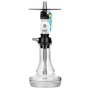 Cachimba Amotion Flash Bang Arctic alemana de 40 cm con mástil de más de 30 piezas y plato grabado a láser