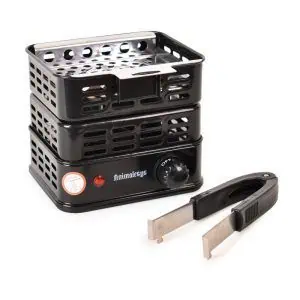 Hornillo Toaster Animalesys 1000W eléctrico con rejilla extraíble y termostato ajustable para 20 carbones