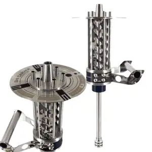 Cachimba Shi Carver MicroGun rusa réplica de arma en acero inoxidable V2A con cámara giratoria 360 grados y conector magnético