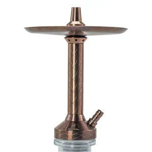 Cachimba Mr Shisha Mini Khalifa de 36 cm en acero V2A con recogemelazas integrado bronce