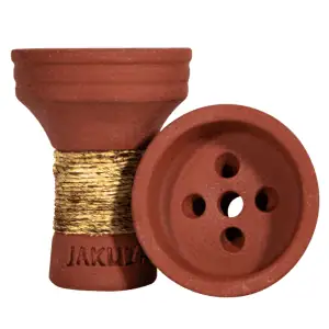 Cazoleta Mud Bowl Jakuza de barro rojo poroso con chamota y cuerda de agarre