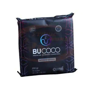 Carbón Bucoco Inferno 250gr para cachimba de corteza de coco