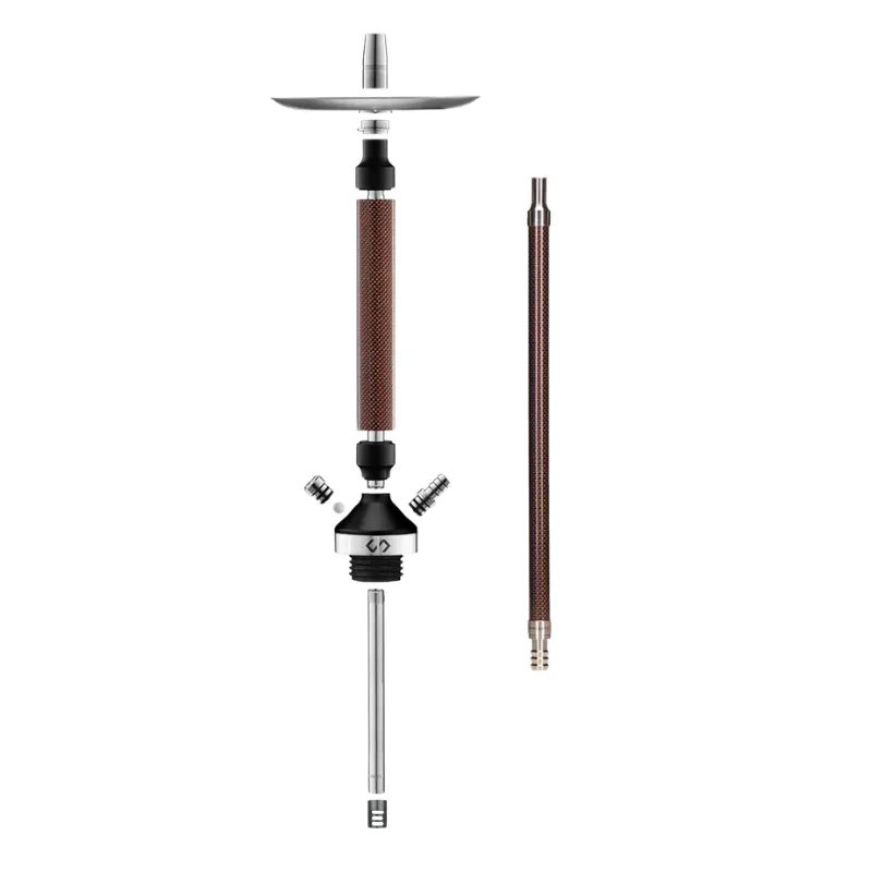 Cachimba Conceptic Design Red Carbon rusa con acero inoxidable, fibra de carbono roja y grabados láser