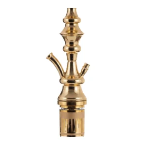 Cachimba Khalil Mamoon Dubai Cafe egipcia hecha a mano en bronce, cobre y acero inoxidable con base tradicional