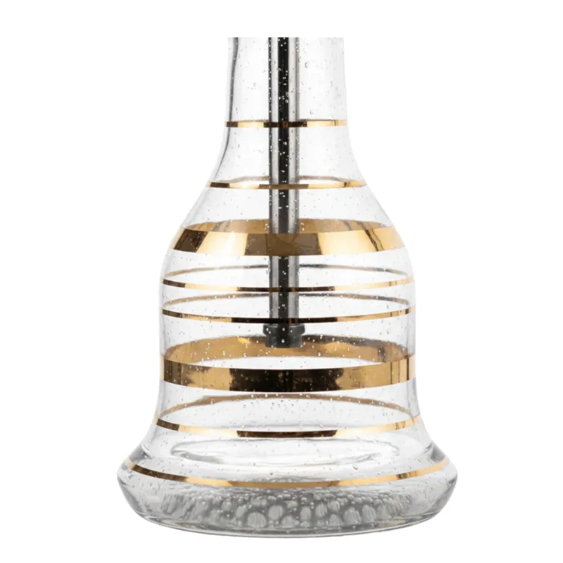 Cachimba Khalil Mamoon Moses egipcia hecha a mano en bronce, cobre y acero inoxidable con base tradicional