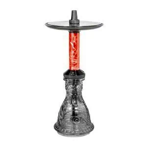 Cachimba Mr Shisha Baby Pro de 38 cm en acero inoxidable V2A con resina incluida Rojo