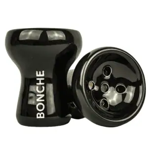 Cazoleta Oblako x Bonche Killer de barro blanco con esmalte negro brillante