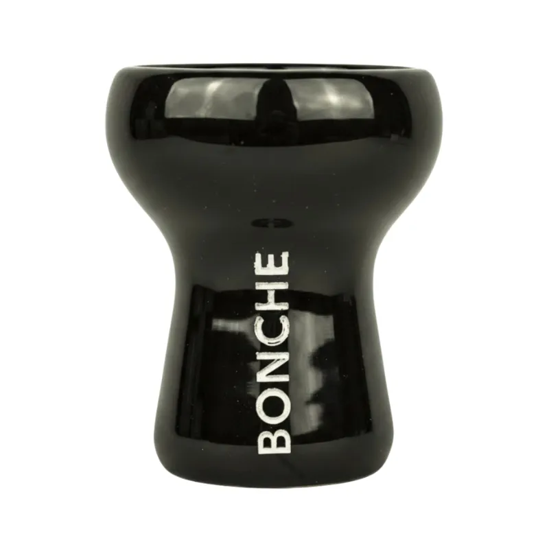 Cazoleta Oblako x Bonche Killer de barro blanco con esmalte negro brillante